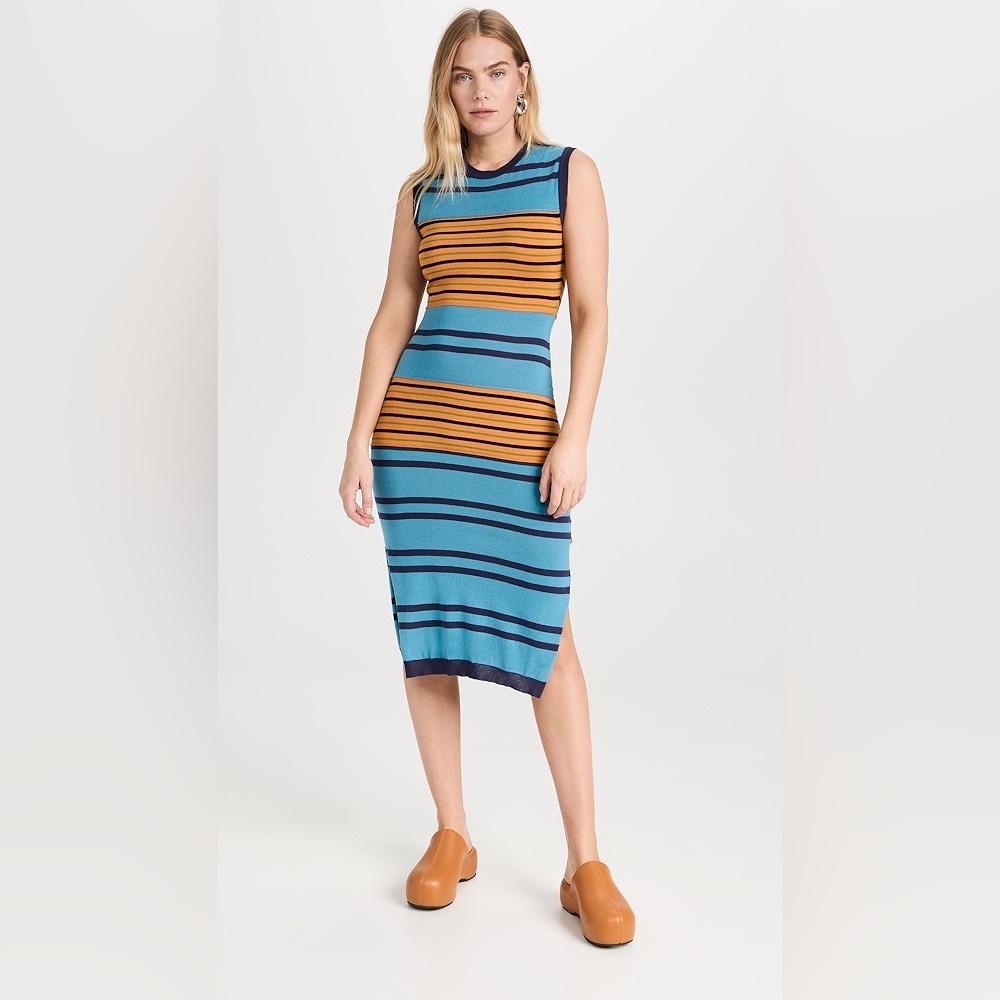 NWT Marni Sleeveless Stripe Midi Dress, size 38 (US 2)